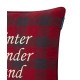 Poszewka dekoracyjna na poduszkę-BN-Flannel-Red/Gray-50x50-12240133