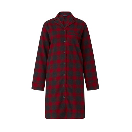 Koszula nocna Flanelowa-Red/Gray-12240163