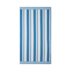 Ręcznik plażowy frotte w paski-Blue/White-12420090-Lexington