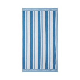 A_Ręcznik plażowy frotte w paski-Blue/White-12424001-Lexington