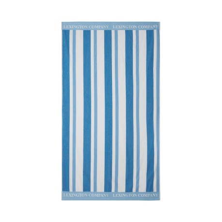 A_Ręcznik plażowy frotte w paski-Blue/White-12424001-Lexington