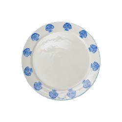 Półmisek z kamionki muszlowej, biały/niebieski-12528004-Lexington