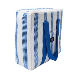 Torba termoizolacyjna z bawełny organicznej Lexington, niebiesko-biała-12528006-Lexington