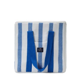 Torba termoizolacyjna z bawełny organicznej Lexington, niebiesko-biała-12528006-Lexington
