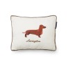 Poduszka dekoracyjna z wizerunkiem psa aksamitna z bawełny organicznej-12534115-Lexington