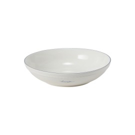Miska średnia porcelanowa, biała/niebieska-10008115-Lexington
