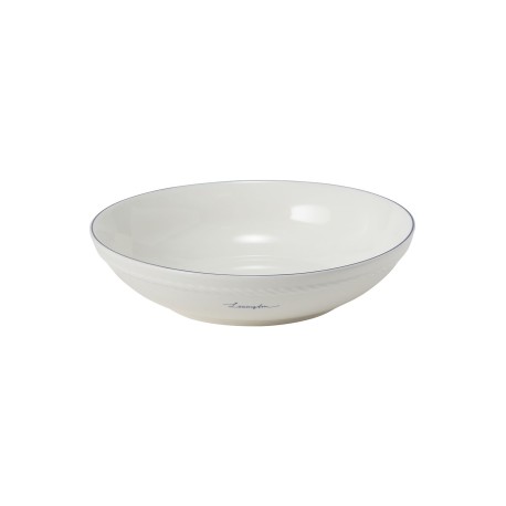 Miska średnia porcelanowa, biała/niebieska-10008115-Lexington