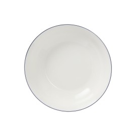 Miska średnia porcelanowa, biała/niebieska-10008115-Lexington