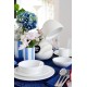 Miska średnia porcelanowa, biała/niebieska-10008115-Lexington