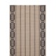 Dywan z bawełny organicznej w paski, brązowy-10008093-80x220-Lexington