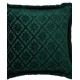 Poszewka na poduszkę z żakardową wiskozą/bawełnianymi frędzlami, zielona-12544104-Lexington