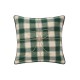 Poszewka dekoracyjna w kratę z organicznej flaneli cove, zielona-12544111-Lexington