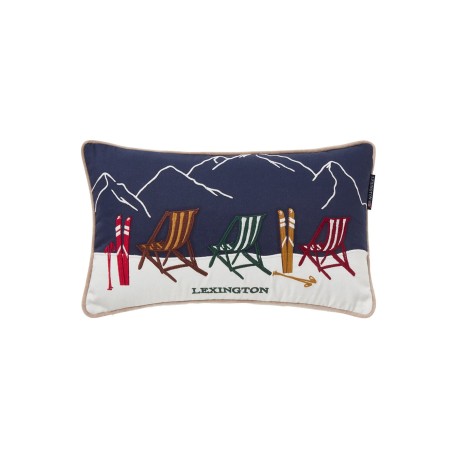 Poduszka dekoracyjna z bawełny organicznej o skośnym splocie 50x30-12544112-Lexington
