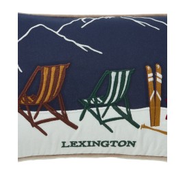 Poduszka dekoracyjna z bawełny organicznej o skośnym splocie 50x30-12544112-Lexington