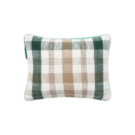 Poduszka dekoracyjna bawełniana z recyklingu w kratę 40x30-12544116-Lexington