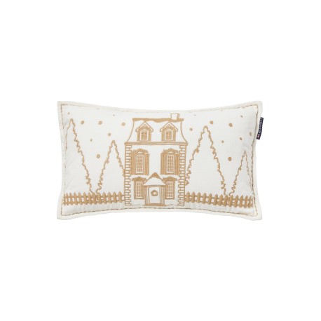 Poduszka dekoracyjna, aksamitna z bawełny organicznej, 50x30-12544117-Lexington