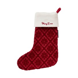 Skarpety świąteczne-żakardowe z bawełny organicznej/wiskozy, czerwone-12548004-Lexington