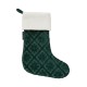 Skarpeta świąteczna żakardowa z bawełny organicznej/wiskozy, zielona-12548004-Lexington