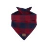 Bandana dla psów, Organiczna bawełniana flanelowa, ciemnoniebieska/czerwona-12548031-Lexington