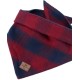 Bandana dla psów, Organiczna bawełniana flanelowa, ciemnoniebieska/czerwona-12548031-Lexington