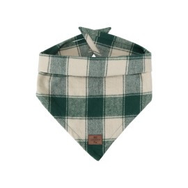 Bandana dla psów, Organiczna bawełniana flanelowa, zielona-12548031-Lexington