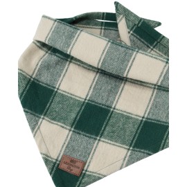 Bandana dla psów, Organiczna bawełniana flanelowa, zielona-12548031-Lexington