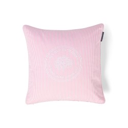 Poszewka dekoracyjna na poduszkę z organicznej bawełny, różowo-biała-12614103-Lexington