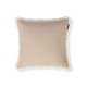 Poszewka na poduszkę z mieszanką lnu z frędzlami, beżowa-12614107-Lexington