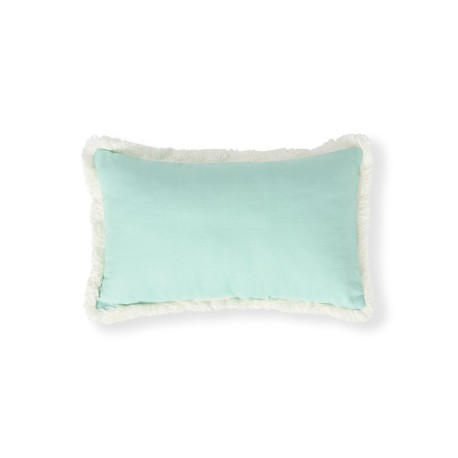 Poduszka dekoracyjna z frędzli z mieszanką zielonego lnu, 30x50-12614108-Lexington