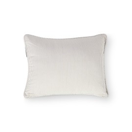 Poduszka dekoracyjna,Pasiasta beżowa organiczn z bawełny, 30x40-12614104-Lexington
