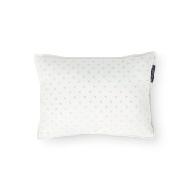 Poduszka dekoracyjna, kropkowana z białej mieszanki lnianą, 30x40-12614111-Lexington