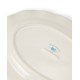 Talerz/Półmisek-Falista owalna płyta z kamionki, biało-niebieski-12618007-Lexington