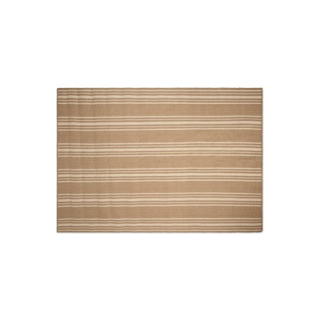 Dywan w paski w jucie, beżowo-biały-12618014-Lexington