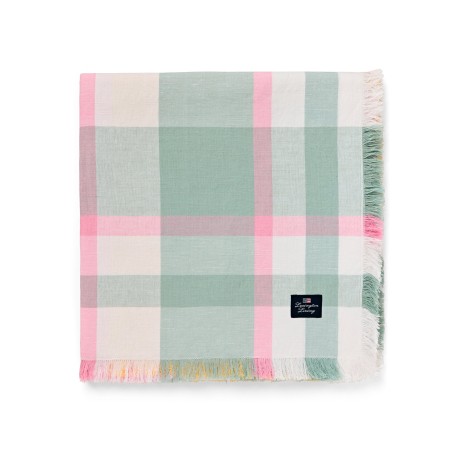 Obrus Kratkowany z mieszanką lnu-12613020-Lexington