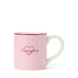 Kubek walentynkowy w kamionce, różowo-biały-12618002-Lexington