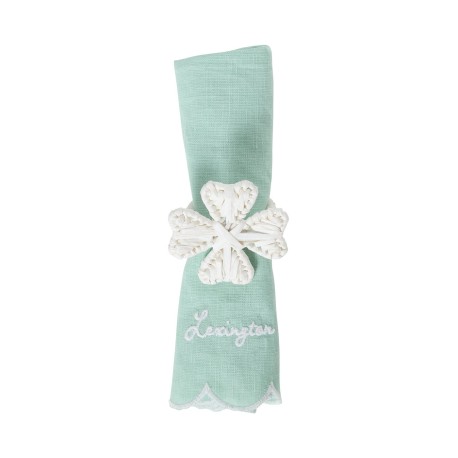 Serwetka Zielona z mieszanką lnu i przegrzebków-12613004-Lexington