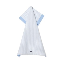 Ręcznik kuchenny z mieszanką lnu w paski, niebiesko-biały-12613007-Lexington