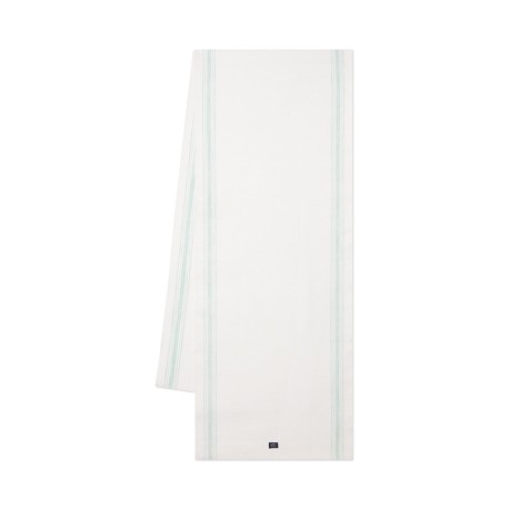 Bieżnik Pasiasty organiczny bawełniany biało-zielony-12613005-Lexington