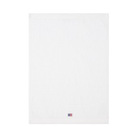 Ręcznik welurowy z logo żakardowym, biały-10003903-Lexington