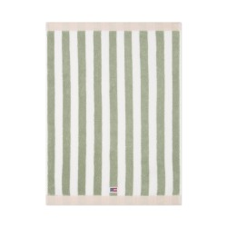 Ręcznik w paski blokowe, vintage zielono-biały/moonbeam-10002903-Lexington