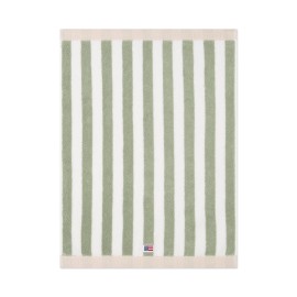 Ręcznik w paski blokowe, vintage zielono-biały/moonbeam-10002903-Lexington