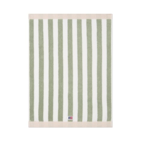 Ręcznik w paski blokowe, vintage zielono-biały/moonbeam-10002903-Lexington