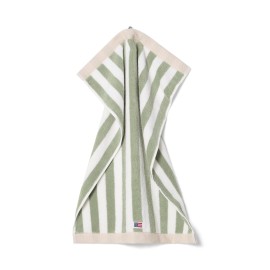 Ręcznik w paski blokowe, vintage zielono-biały/moonbeam-10002903-Lexington