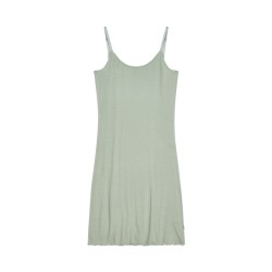 Koszula nocna z wiskozy blend Pointelle z wiskozy, zielona-M-12617007-Lexington