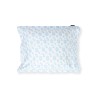 Poszewka na poduszkę-pościel-z kwiatowym wzorem z satynu, niebiesko-biała-12610000-Lexington