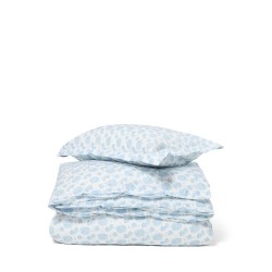 Pościel-Komplet-Bawełniane w kwiaty, niebiesko-białe-12610001-Lexington