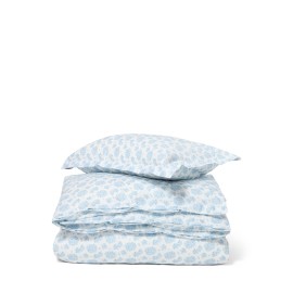 Pościel-Komplet-Bawełniane w kwiaty, niebiesko-białe-12610001-Lexington