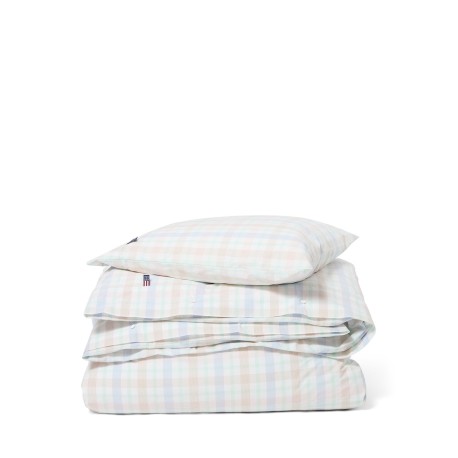 Pościel-Komplet-Wielokratkowy z bawełnianym perkalem-12610013-Lexington