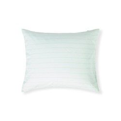 Poszewka na poduszkę-pościel-Paskowana z perkalu, biała/zielona-12610020-Lexington