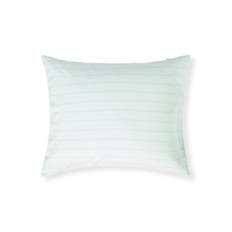Poszewka na poduszkę-pościel-Paskowana z perkalu, biała/zielona-12610020-Lexington